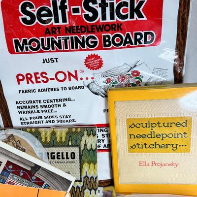 Vintage Craft and sewing ephemera books, tools
