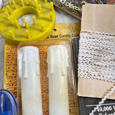 Vintage Craft and sewing ephemera books, tools
