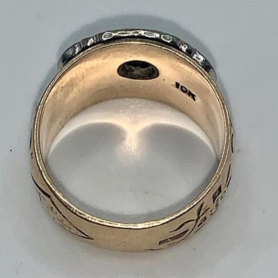 Masonic 32nd Degree Double-Headed Eagle Ring, 10K