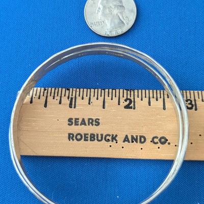 Lot of 4 Sterling silver bangle bracelets