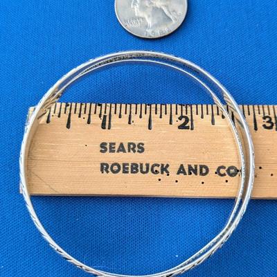 Lot of 4 Sterling silver bangle bracelets