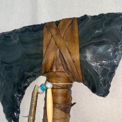 Native American Style Obsidian Axe/Tomahawk