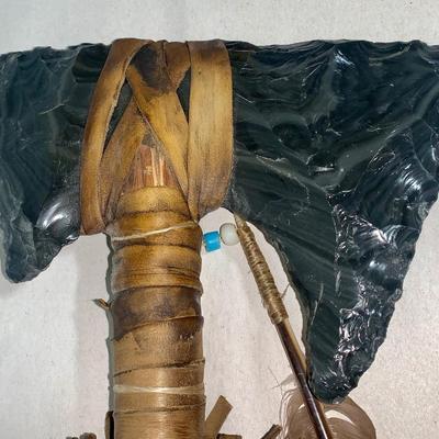 Native American Style Obsidian Axe/Tomahawk