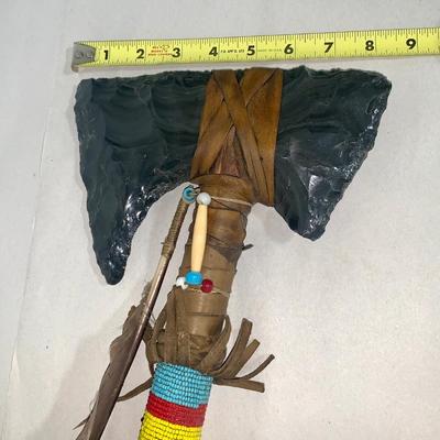 Native American Style Obsidian Axe/Tomahawk