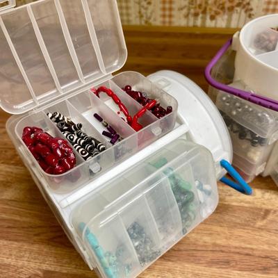 103 GROUP LOT JEWELRY MAKING SUPPLIES BEADS WIRE FINDINGS