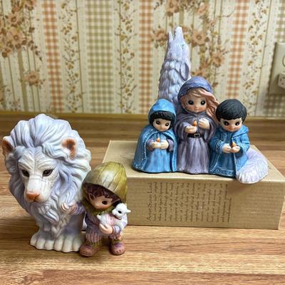 105 BERGSMA FIGERINES LET THE JOURNEY BEGIN & WOLF & CHILDREN