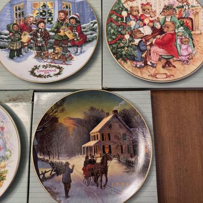 Avon Collectible Holiday Plates- 1987, 1988, 1989, 1990, and 1991
