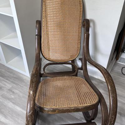 Vintage Thonet Style Bentwood Rocking Chair