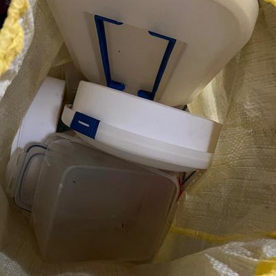 Giant Bag of Plastic Storage Containers