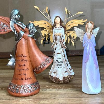 109 RESIN ANGEL MOTTO FIGURINES