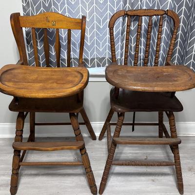 Vintage Wood High Chairs