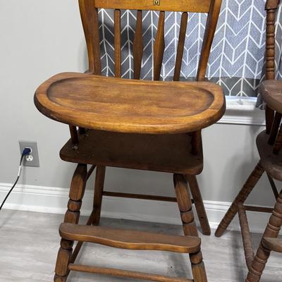 Vintage Wood High Chairs