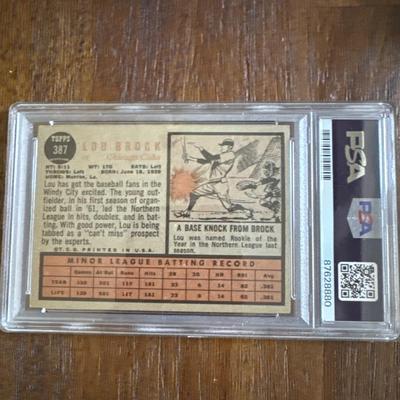 1962 Lou Brock Rookie Card