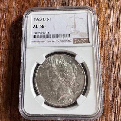 1923 D Peace Dollar