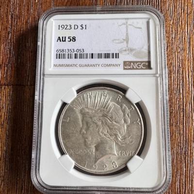 1923 D Peace Dollar