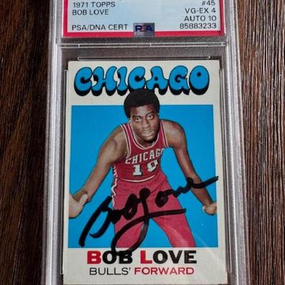 1971 Topps Bob Love Autographed Card