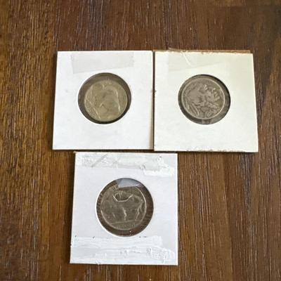 3 Buffalo Nickels