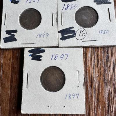 3 Indian Head Cents