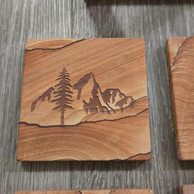 Mountain Theme Sandstone Coaster