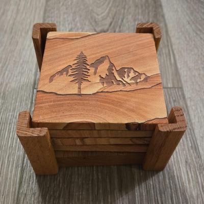 Mountain Theme Sandstone Coaster
