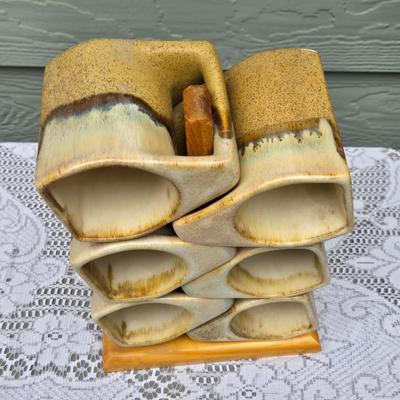 (10) Signed Coffee Mugs and 2 Stands