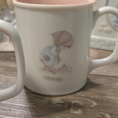 Precious Moments Coffee Pot, Mugs and Napkin Holders
