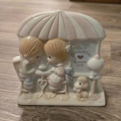 Precious Moments Coffee Pot, Mugs and Napkin Holders
