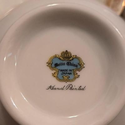 Meito China Soup Cups and Saucers
