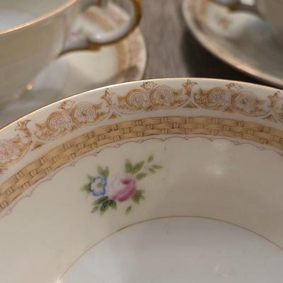 Meito China Soup Cups and Saucers