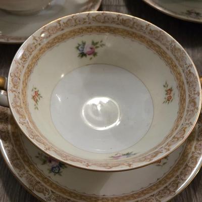 Meito China Soup Cups and Saucers
