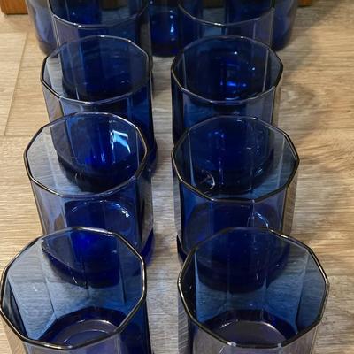 Blue Glass Ware Set