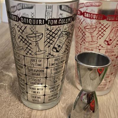 Bar Glasses and Swizzle Sticks