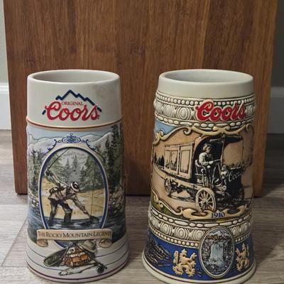 Vintage COORS Beer Steins