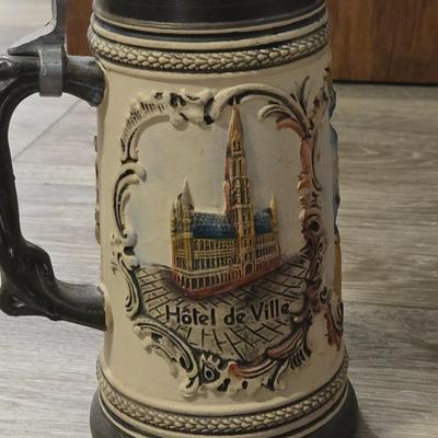 Vintage Brussels Beer Stein