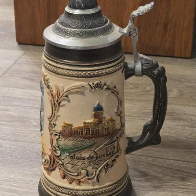 Vintage Brussels Beer Stein