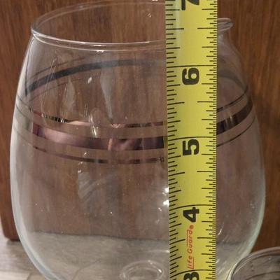 Vintage Glass Cocktails Pitcher and Glasses