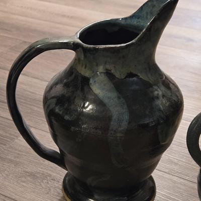 (2) Pottery Pitchers