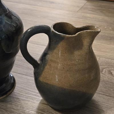 (2) Pottery Pitchers