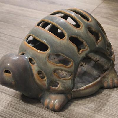 (2) Ceramic Turtle Candleholders