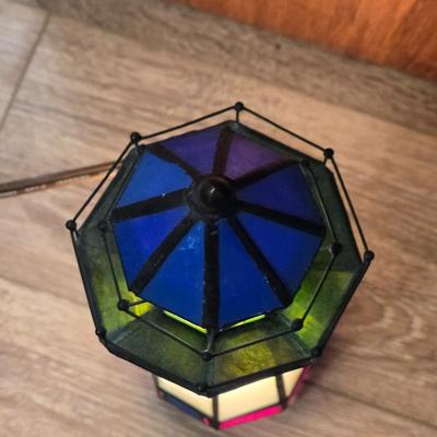 Stained Glass Lighthouse Lamp