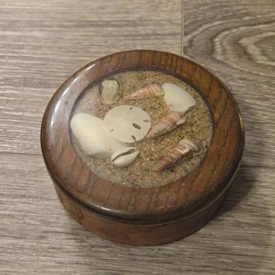 Wood and Seashells Trinket Box