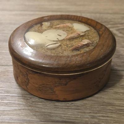 Wood and Seashells Trinket Box