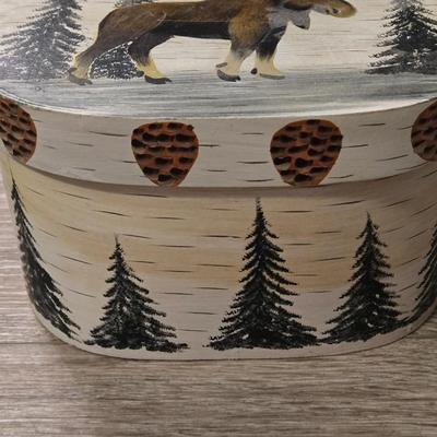 Handpainted Moose Box