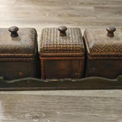 Wood Velvet Lined Trinket Boxes