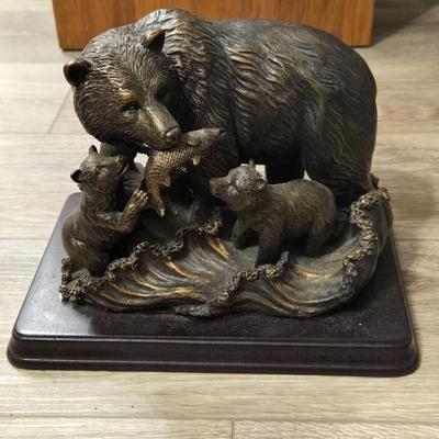 Bronze Mama Bear and Cubs