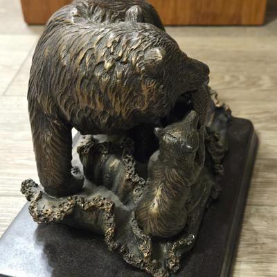 Bronze Mama Bear and Cubs