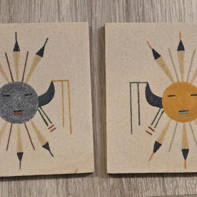 (2) Signed Navajo Sand Paintings