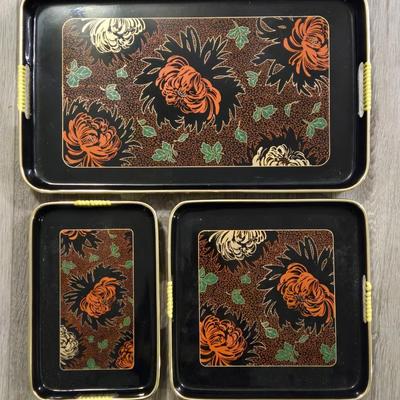 Mid Century Chrysanthemum Trays