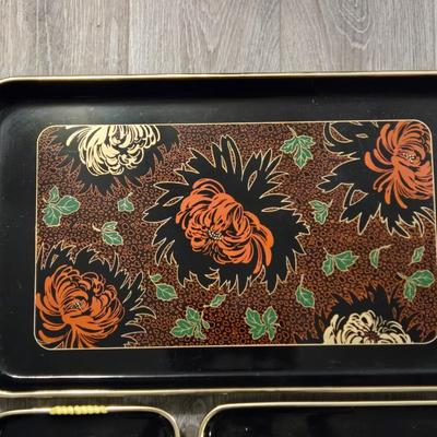 Mid Century Chrysanthemum Trays