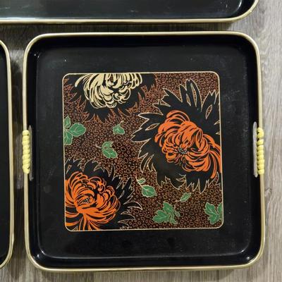 Mid Century Chrysanthemum Trays